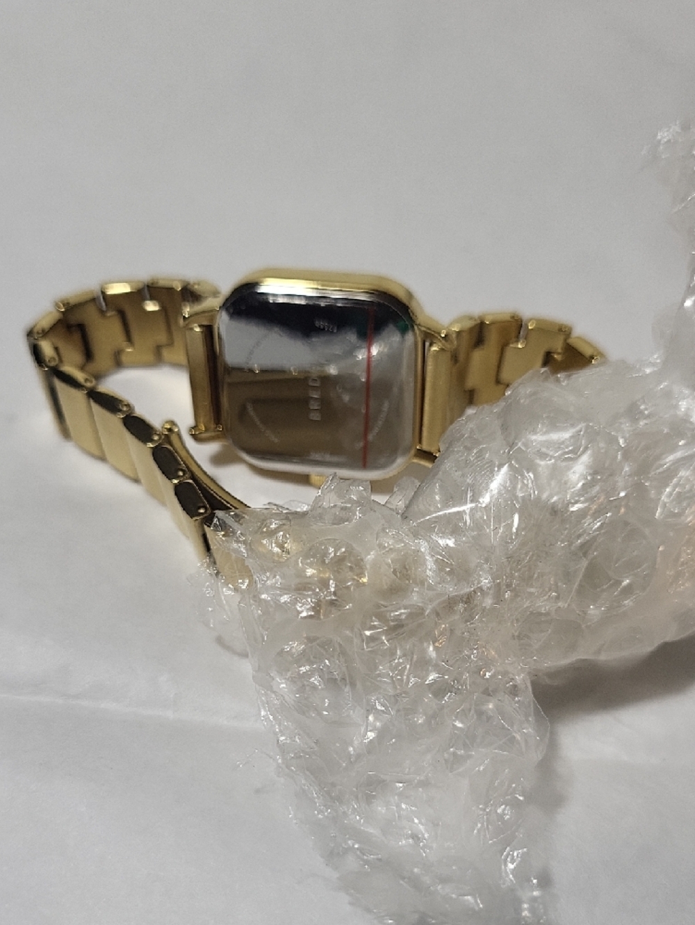 Breda Women's Gold Tone Square Watch Gold/Silver Dial. Not Original Pack. #008 - Picture 2 of 6